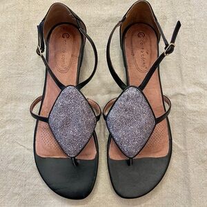 NWOT Corso Como Diamond Shimmer Embellished Flat Sandals